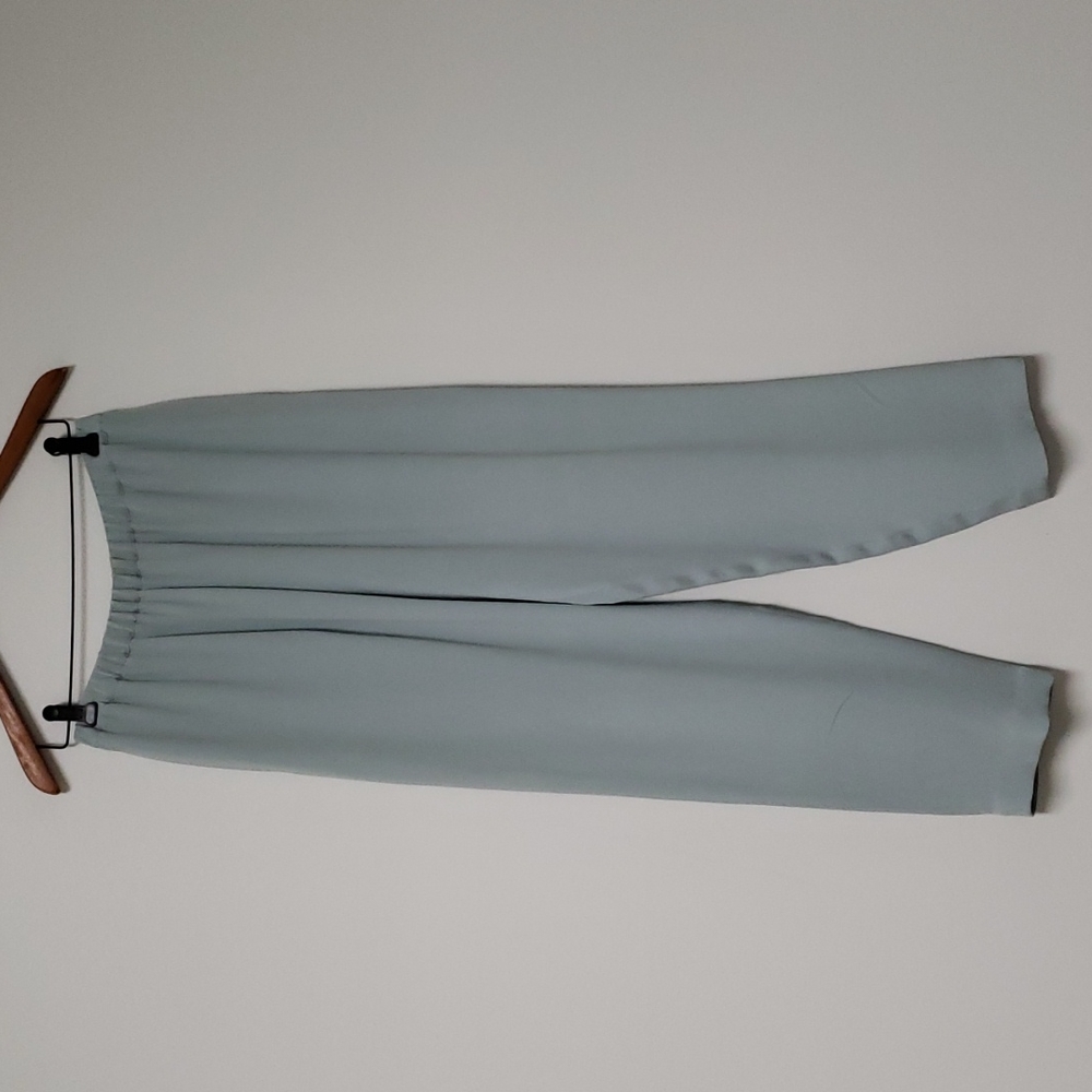 100%‎ silk trousers light blue size small